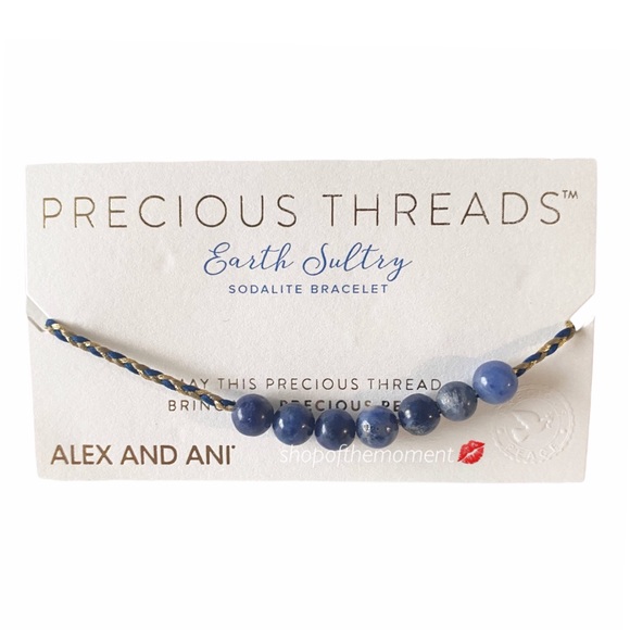 new Alex + Ani ꕥ Sodalite Gemstone Braid Bracelet - Picture 6 of 15
